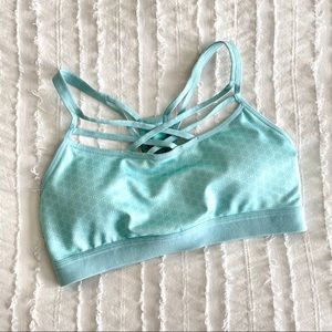 Target Lattice front sports bra teal